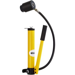 15 Ton Hydraulic Knockout Punch Driver Kit Hole Tool 12.7mm-101.6mm With 10 Dies