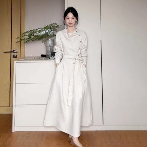 Premium Strapped Long Sleeve Dress For Women