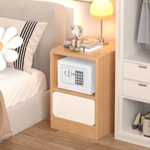 Secure Safe With Key And Password Money Home Safe, 0.23 Cubic Feet Small Safe, Mini Storage Cabinet, Suitable For Home Use, Can Store Money, Documents, And Valuable Items