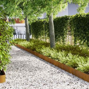 lawn edging, 20 pieces, 100 x 0, weatherproof steel