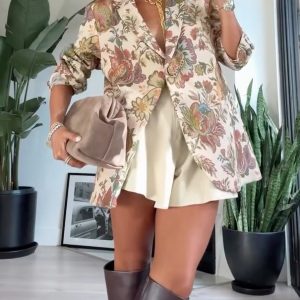 Statement Floral Print Blazer