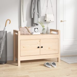 Hallway Bench 80x Solid Pine Wood   Hallway Bench 80x