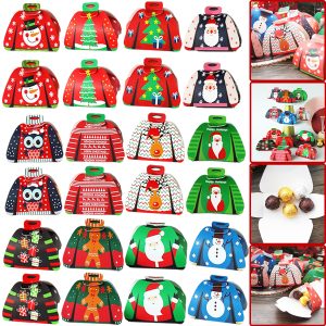 24PCS Christmas 3D Sweater Candy Boxes
