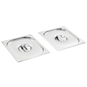 Lids for GN 1/2 containers, 2 pieces, stainless steel