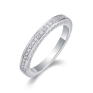 The Plucked Star - A Wedding Ring Set With Top-quality Moissanite S925 Silver And Platinum-plated Diamond Can Be Inspected With A Diamond Pen