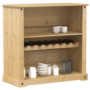 Wine Cabinet Corona 107.5x51x105.5 cm Solid Pine Wood
