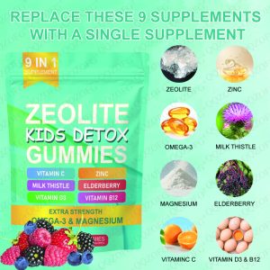 Zeolite Gummy Kids Detox Gummy With Vitamin Milk Thistle Mineral Immune&Wellness Support 60 Count