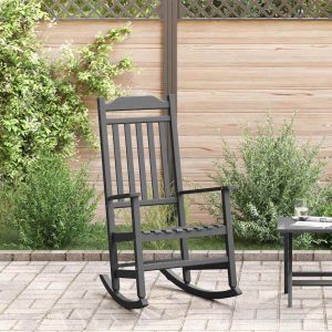 Rocking Chair Black 65 x 84 x 114 cm Polyethylene