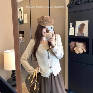 Autumn New Women's Fashion Design Slim-fit Short Top