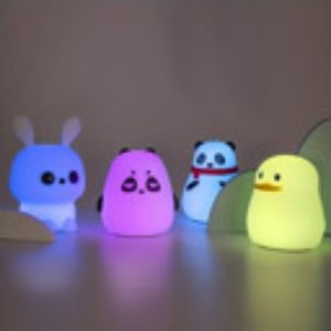 1 LED Bunny,Fat BearStupid Bea,rChestnut Bea,rDuck Night Light,Cute Rainbow Light Changing Silicone Light, Pat Control, USB Charging Soft Silicone Light, Christmas Gift For Girls, Boys Random Color