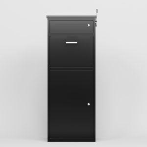 Package Delivery Box For Outside With Lock15.74 L16.92 W 44.5 H, Heavy-Duty Steel Package Drop Box With Anti-Theft Design, Weather-Resistant, Package Mailbox For Porch Ideal For Home Or Office,Black