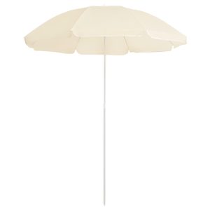 parasol with steel pole, sand color, 180 cm