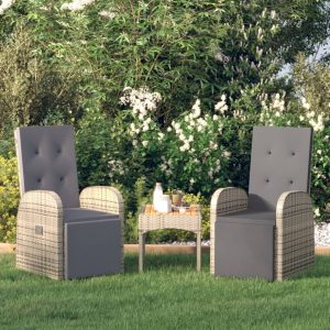 Garden Loungers with Cushions, 2 Pieces, Poly Rattan