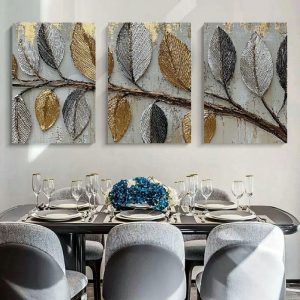 Shadudu Large Canvas Wall Art 3-Piece Set Home Decor Ready-to-Hang Room Art Decoration Waterproof High-Quality Artwork