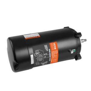 1.5 HP Pool Pump Motor, 56J Frame, 115V(13.6 Amps)/230V(6.8 Amps) 3450 RPM, 60Hz, 1.3 Service Factor, 90μF/250V Capacitor, CCW Rotation Round Flange Replacement Motor