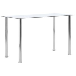 Dining Table Transparent 120 x 60 x 75 cm Tempered Glass
