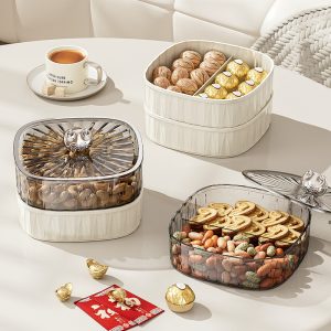 Luxury Dried Fruit Plate For Home Use Coffee Table Candy Box