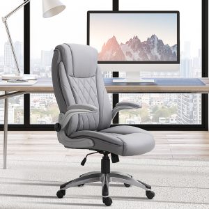 High Back 360° Swivel Ergonomic Home Office Chair with Flip Up Arms
