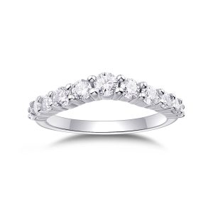 Dazzling And Sparkling - A Wedding Ring Set With Top-quality Moissanite S925 Silver And Platinum-plated Diamond. The Ring Can Be Inspected With A Diamond Pen