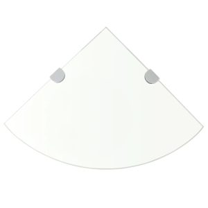 Corner Shelf with Chrome-Plated Brackets Transparent   Corner Shelf