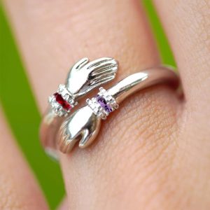 Embrace The Personalized Birthday Stone Ring With Both Hands