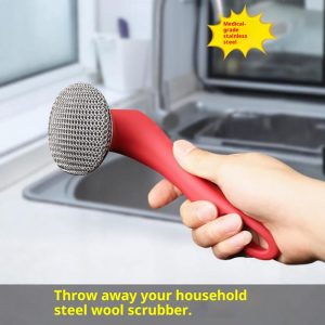 316 Stainless Steel Scrub Brush, Kitchen-specific, No Shedding