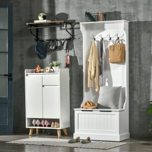 Hall Tree with Coat Rack