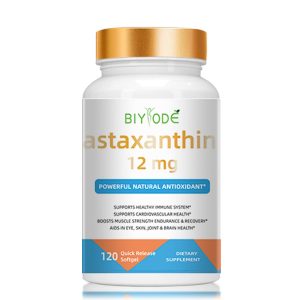 Wholesale Astaxanthin Softgel Capsules Natural Dietary Supplement 5mg 10mg 25mg OEM ODM Available