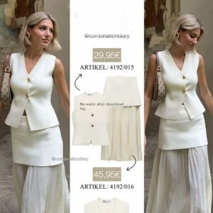 Women's New Gold Button Knit Vest