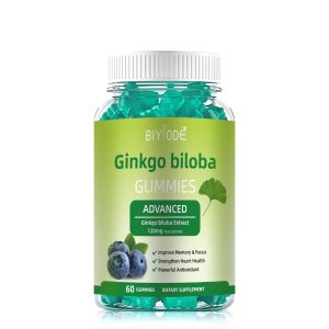 Fast Shipping Ready Stock Wholesale Herbal Supplements Ginkgo Biloba Gummies For Memory & Focus Support