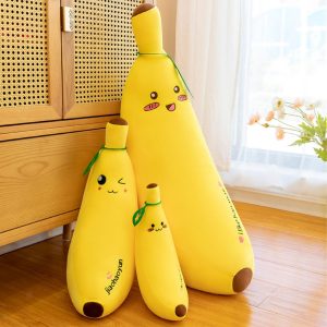 Plush Banana Stuffed Pillow Decor Plushie Toy Breathable Soft Fruit New