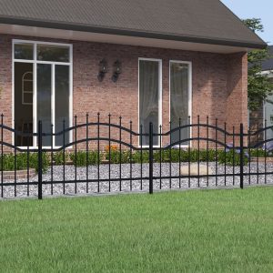 garden fence with spearhead, powder-coated   garden fence with
