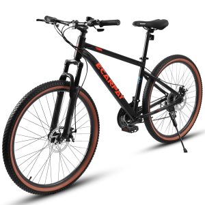 A27301 27.5 Inch Mountain Bike For Adults, Durable High Carbon Steel Frame, Disc Brakes, Stylish Brown Edge Tires, Ideal For Commuting And Outdoor Exploration