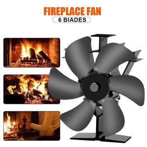 6-blade Aluminum Alloy Fan For Fireplace