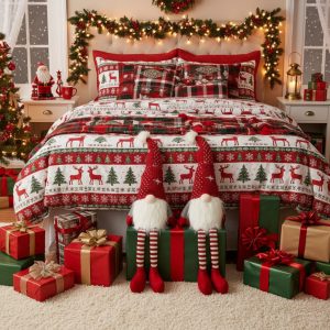 2PCS Set Christmas Gnome Decorations 4.7x4.3x20.1in Festive Tabletop Ornaments For Indoor And Outdoor Holiday Decor Perfect For Parties And Gifts