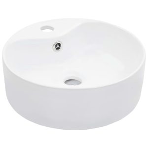 ceramic washbasin with overflow