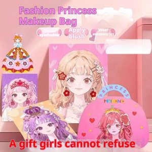 Princess Makeup Bag Dress-up Sticker Girl Handmade DIY Children's Makeup Bag Toy