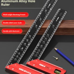 Lineation Ruler Thick Aluminum Alloy Hole Woodworking Special Multi-angle Positioning