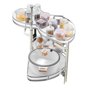 2 Tier Swing Right Blind Corner Cabinet Pull Out Soft Close Kitchen Organizer