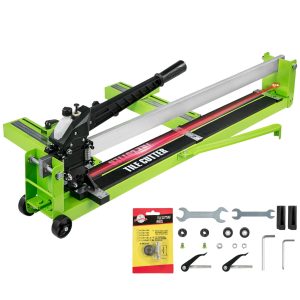 39-Inch Tile Cutter Manual Tile Score Cutter, With Tungsten Carbide Scoring Wheel Professional Vinyl Plank Cutter, Adjustable Laser Guide For  Precision Cutting Porcelain Ceramic Floor Tiles