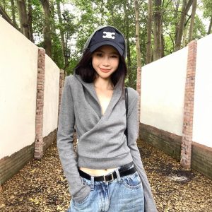 Fashion Cross Hooded Long Sleeve T-Shirt Women