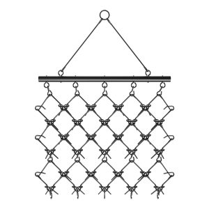 Drag Harrow 5.8 X 4.8 Ft Chain Harrow ATV Lawn Rake For Landscape Leveling