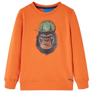Children's sweatshirt dark orange 116 Children's sweatshirt medium blue 116