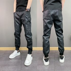 Spliced New Slim-fit Casual Rider Waterproof Windproof Motorcycle Tapered Pants