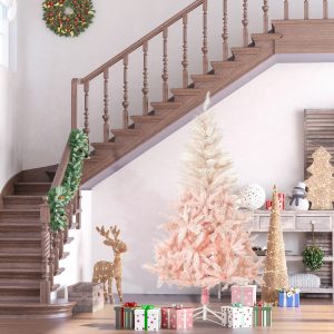 Unlit Spruce Artificial Christmas Tree with Realistic Branches and 1000 Tips
