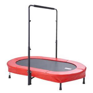 Kids Trampoline, 56x36 Inch Indoor Outdoor Trampoline, Foldable Mini Trampoline With Handle, Rebounder Trampoline For Toddlers, Birthday Gift For 3+ Years Children, Boys Girls For Fun, Red
