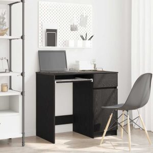 desk oak look 86x wood-based material   desk concrete grey