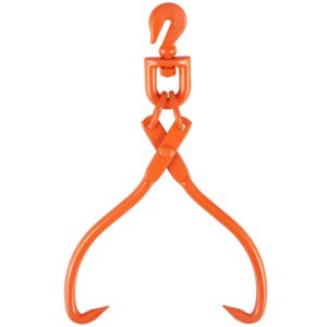 Log Skidding Tongs, 18 Inch 2 Claw Log Lifting Tongs, Heavy Duty Rotating Steel Lumber Skidding Tongs, 772 Lbs/350 Kg Loading Capacity, Log Lifting, Handling, Dragging & Carrying Tool