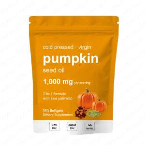 Pumpkin Softgels Pumpkin Seed Oil With Saw Palmetto Supplement Supports Hair And Skin Health 180 Counts