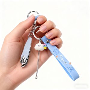 Cloud Nail Scissors Set Keychain-Blue 5856